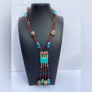 Necklace glass beads